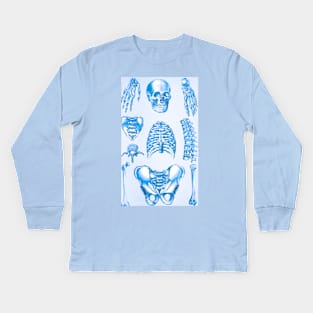 Poor Man's X-Ray Blue Skeleton Kids Long Sleeve T-Shirt